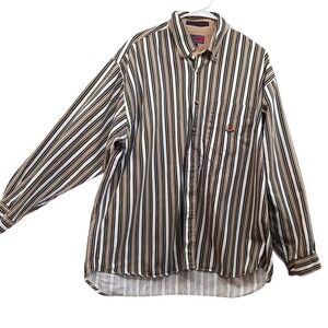 Colowear‎ America Men's Shirt XL Striped Long Sleeve Button Up 100% Cotton